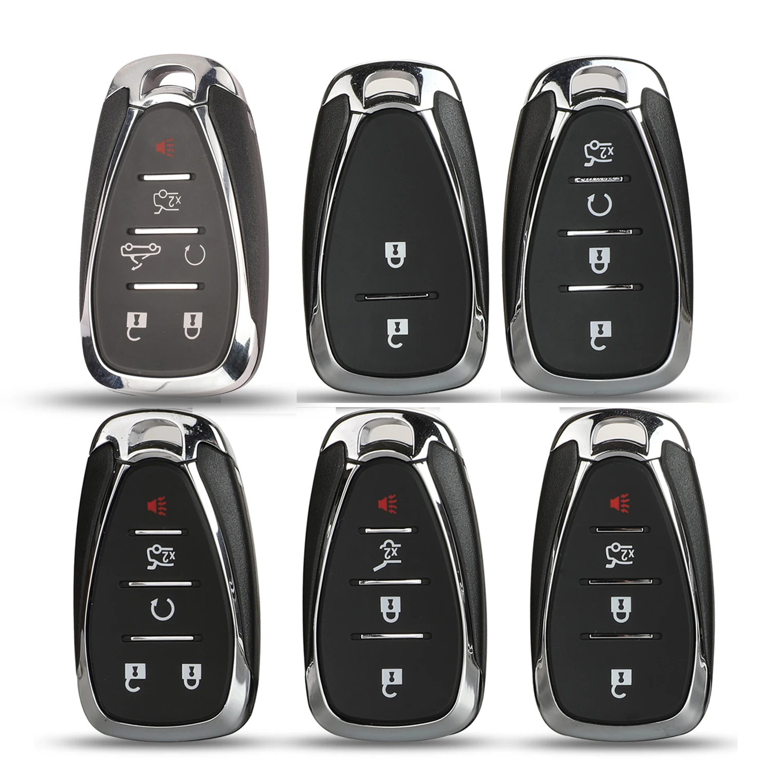 jingyuqin 2/4/5/6 Buttons Remote Car Key Shell Fob Case For Chevrolet Camaro Equinox Cruze Malibu Spark Smart Key