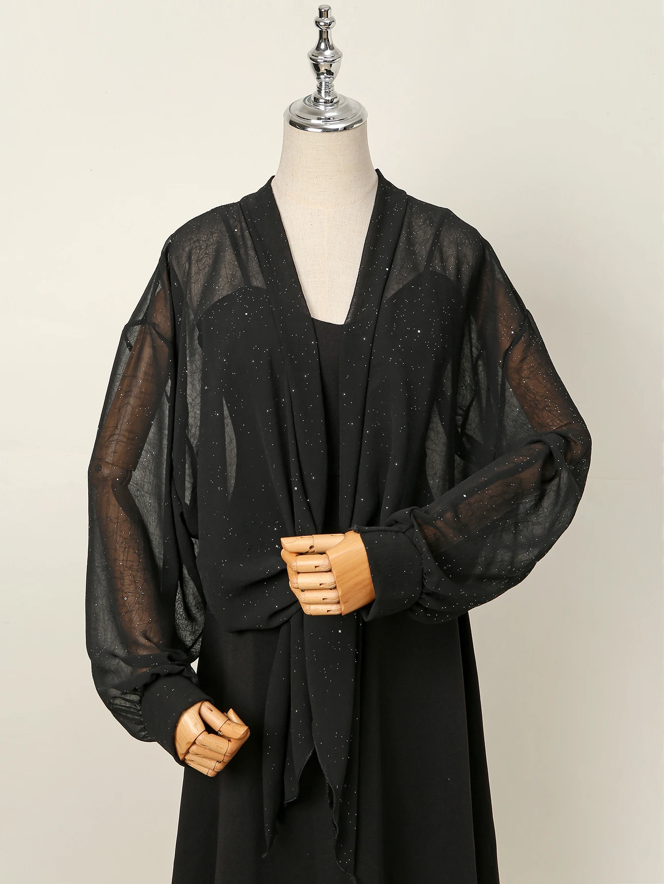 

Женская шифоновая шаль в мусульманском стиле, 145x93 см