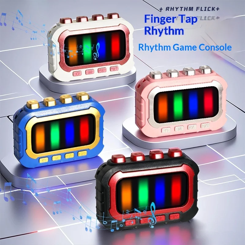 Portable Handheld Fingertip Rhythm Game Console Hand Speed & Focus Training Stress Relief Fidget Educational Toy for Kids Adults