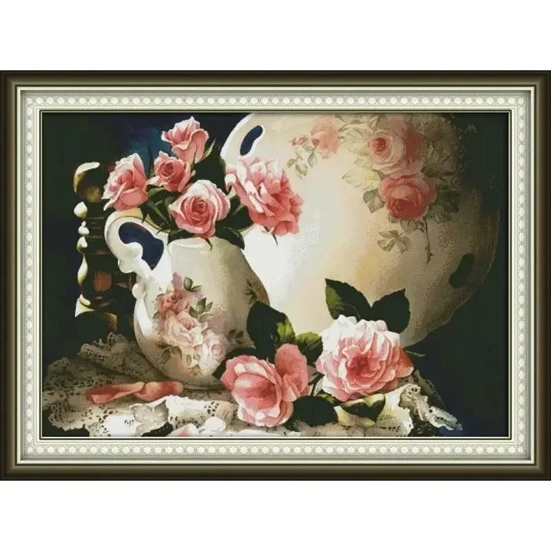 

Набор для вышивки крестом Joy Sunday с предварительной печатью, легкий узор, набор для вышивки из штампованной ткани Аиды-рыбалка