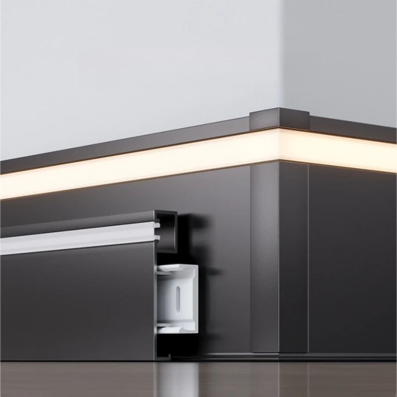 5pcs H50/80mm LED Skirting Linear Accessories Aluminum Wall Baseboard Plastic Internal Angle External Corner Connector LTA1170