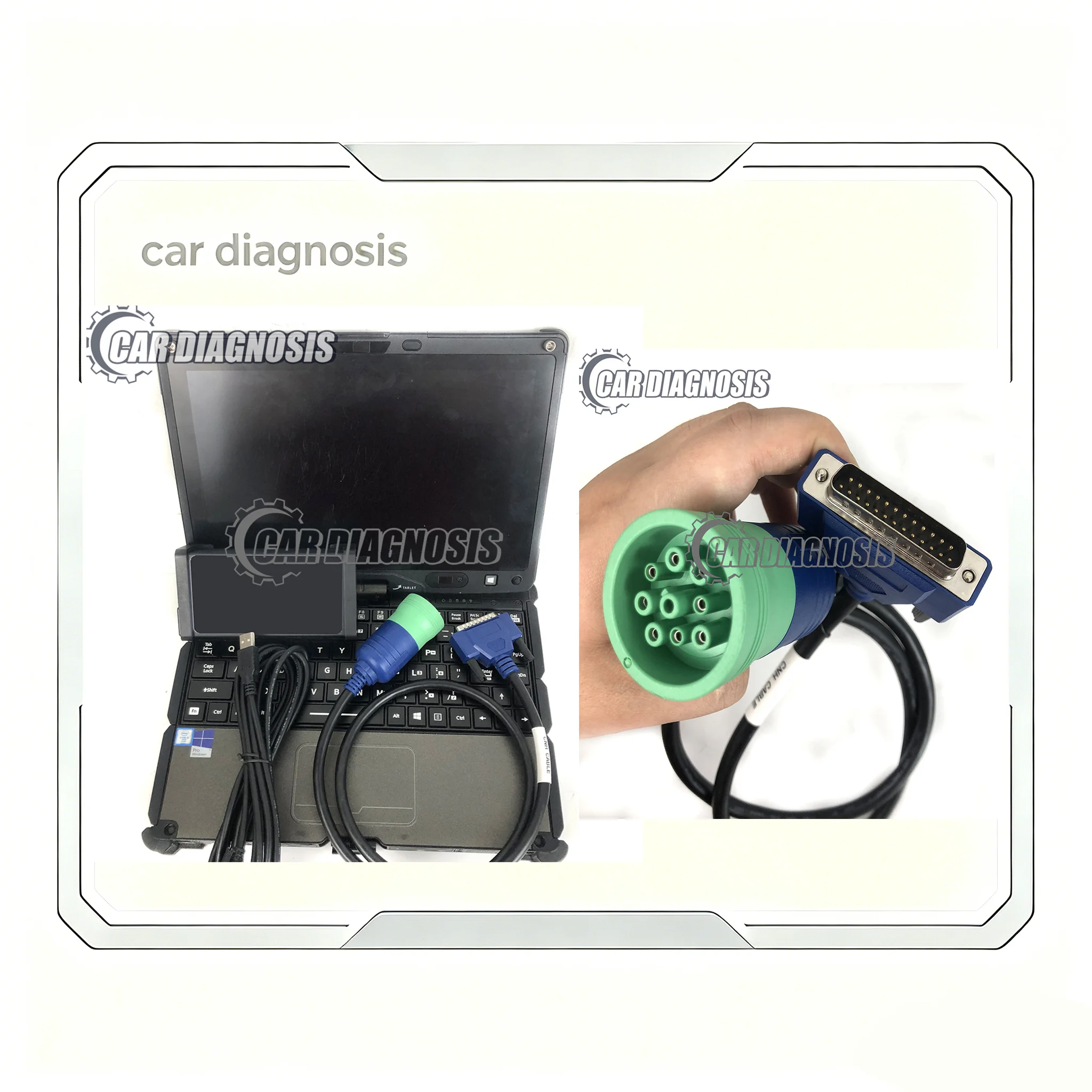 Wheel Loader Excavator Electronic Scanner EST Electronic Service Tool for CN-H protocol adapter+getac v110 laptop full