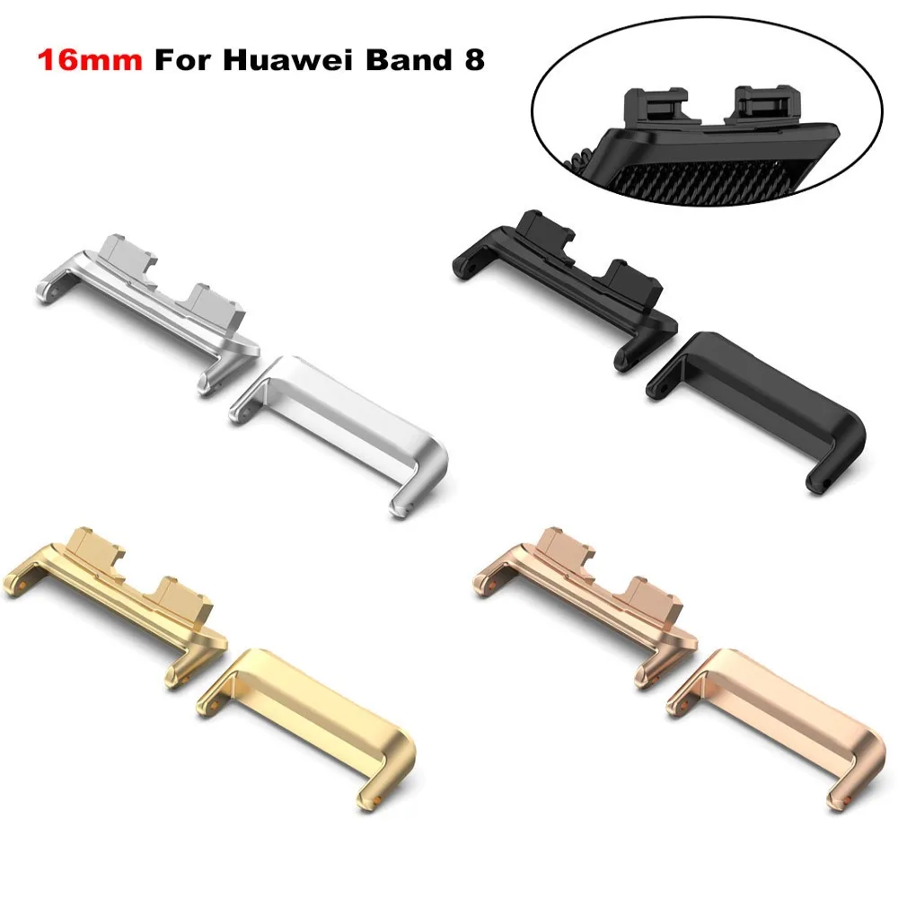 2Pcs Accessories Smart 16MM Metal Wristband Connector Strap Adapter For Huawei Band 8