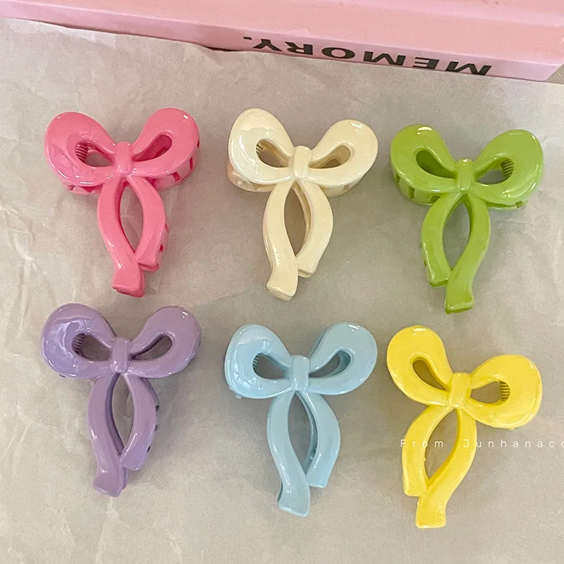 Candy colored bow tie small Grab clip feminine  side bangs clip broken hair clip princess head clip hair clip hair accessory