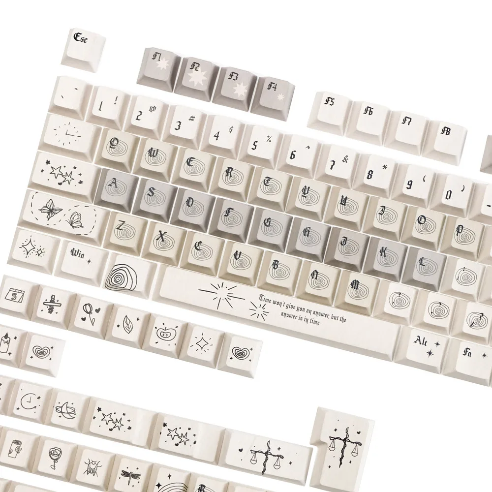 143 teclas anel de crescimento keycap pbt material cereja perfil corante subbed iso entrar layout ansi para interruptores mx teclado mecânico