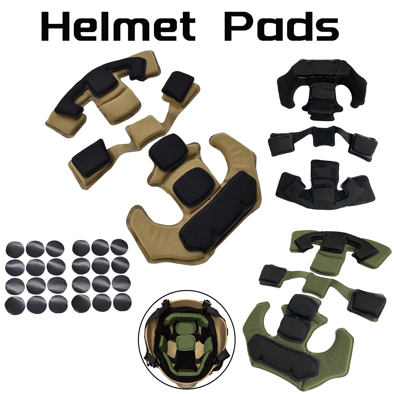 Tactical Helmet Memory Foam Protective Pad Set Universal Replacement Inner Cushion For FAST MICH ACH USMC PASGT Airsoft Helmet