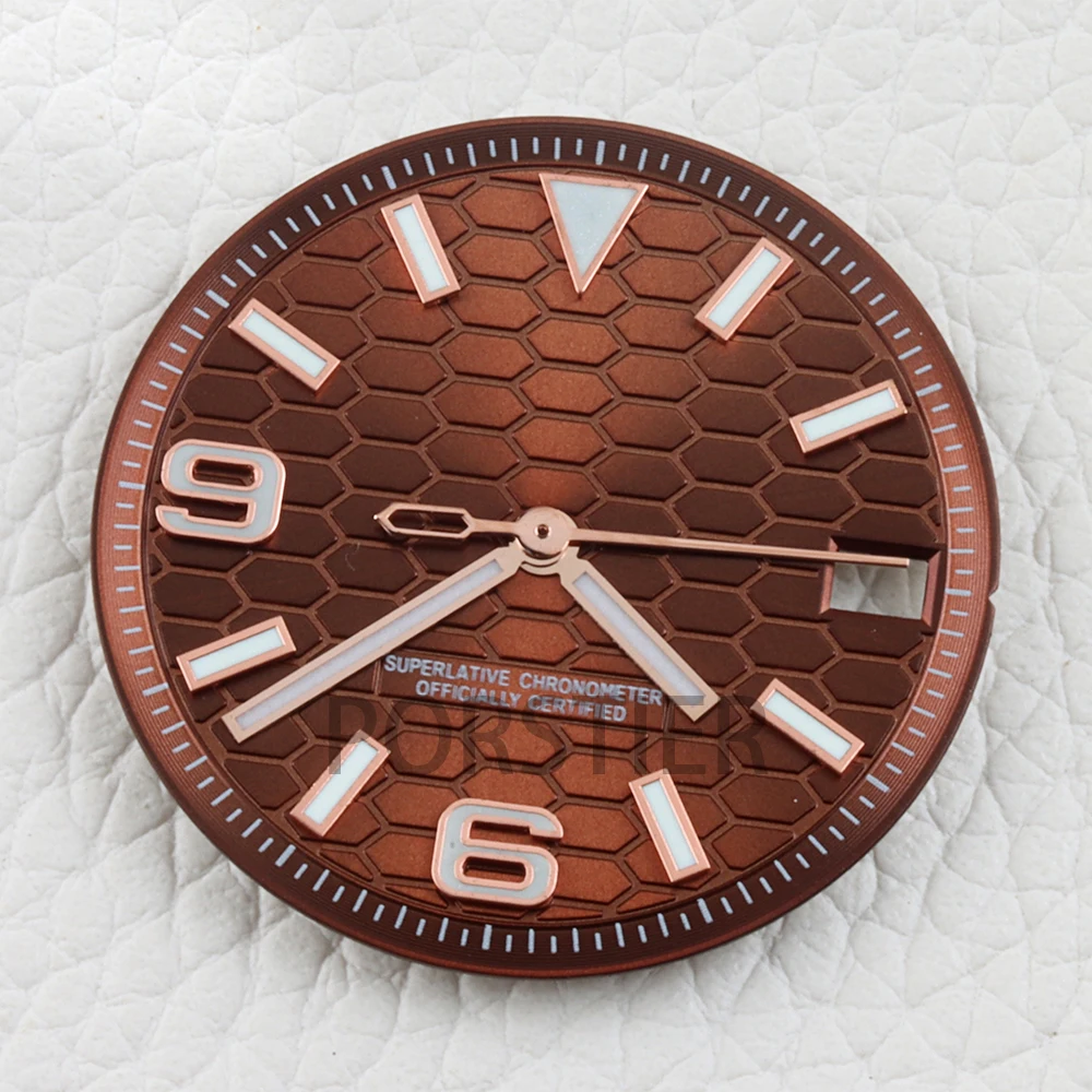 28.5mm Watch Dial Face NH35 Dial Hands Blue Luminous Dial for NH35/NH36 Movement fit Land-Dweller Watch Replacement Accessories - view 3