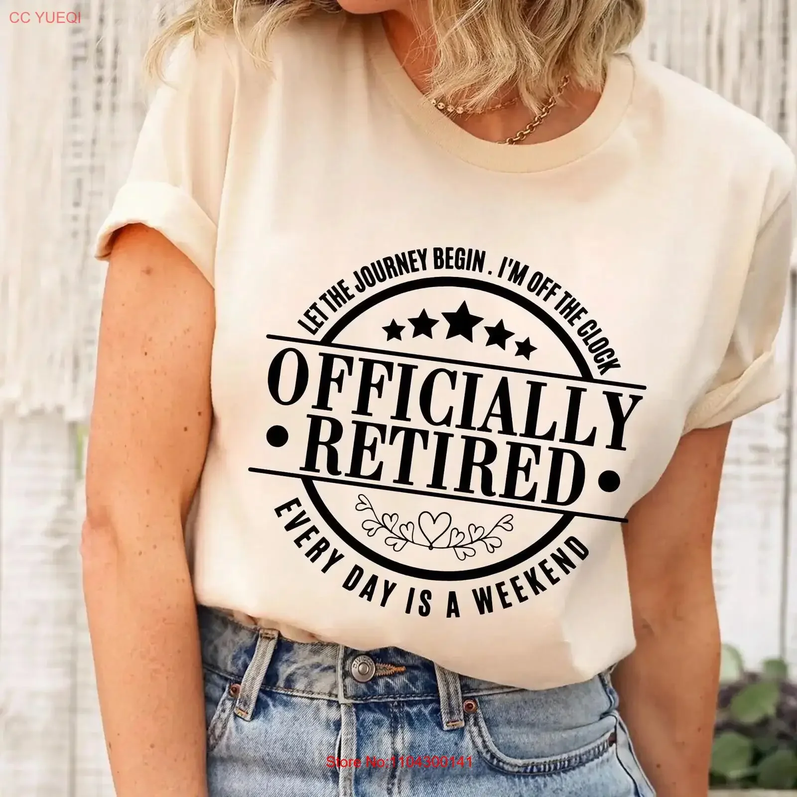 Officially Retired T Shirt Funny Retirement Off The Clock Every Day Is A Weekend Life Apparel vintage Washed designer clothes