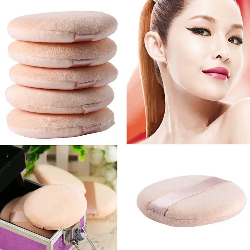 10 Stuks Professionele Ronde Vorm Gezichtsgezicht Body Powder Puff Draagbare Zachte Cosmetische Puff Make-Up Foundation Spons Veel