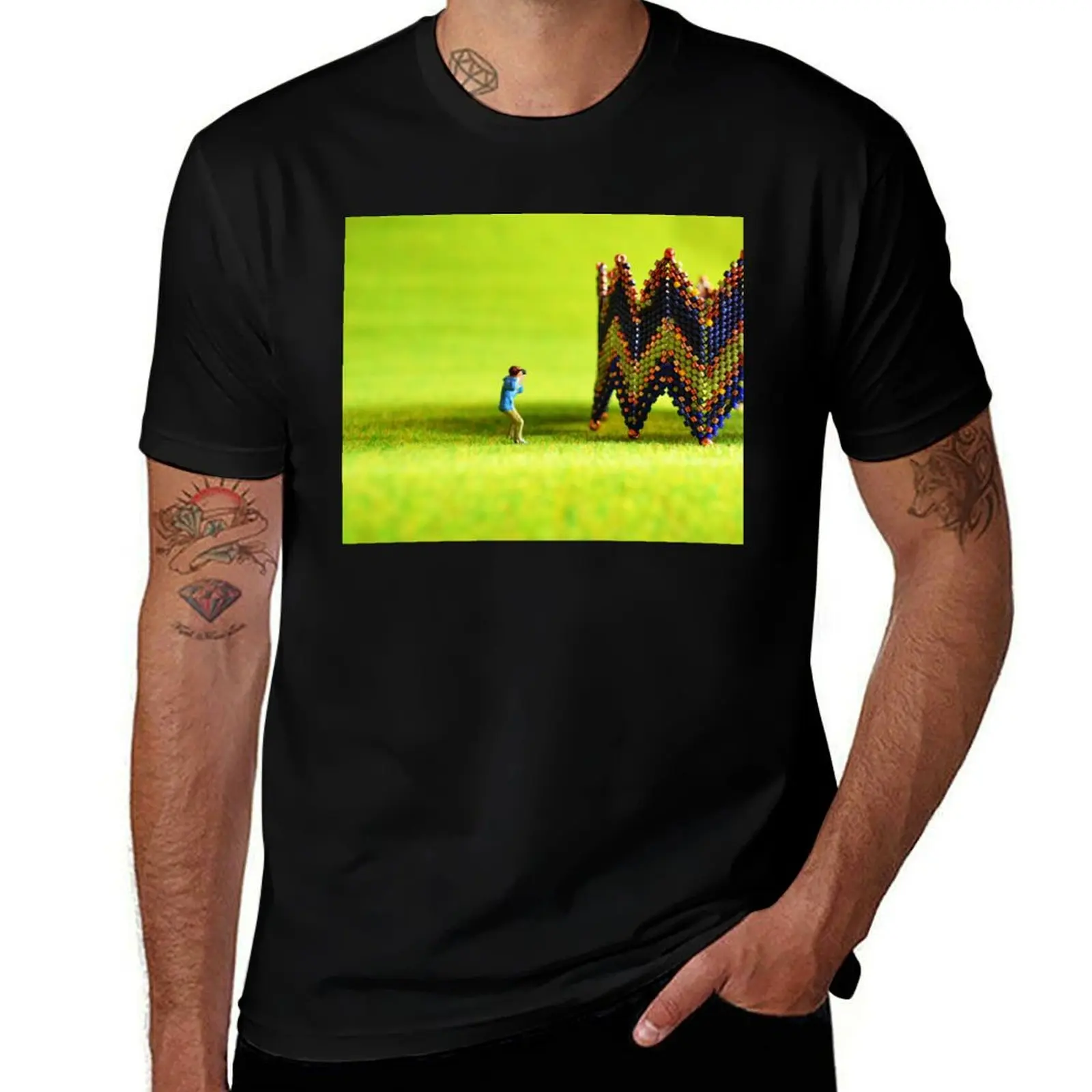 Little Man Rick-Rack T-Shirt Basic Casual Short Sleeve Cotton Shirt T-Shirt