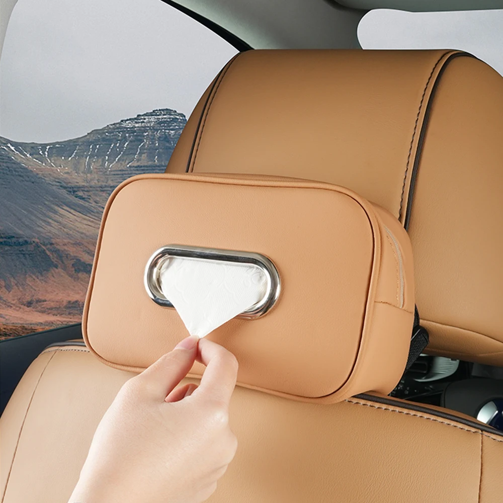 Fit For DENZA D9 2024 2025 2026 Car Tissue Box Bag Seat Chair anging Paper Bag Automotive Interior Accessories