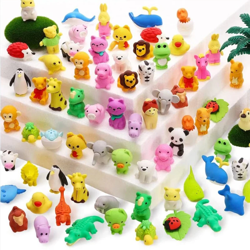 Style3 random color -1-3 pièces dessin animé créatif animaux gommes en caoutchouc Kawaii couleur Style3 random color -1-3 pièces dessin animé créatif animaux gommes en caoutchouc Kawaii couleur