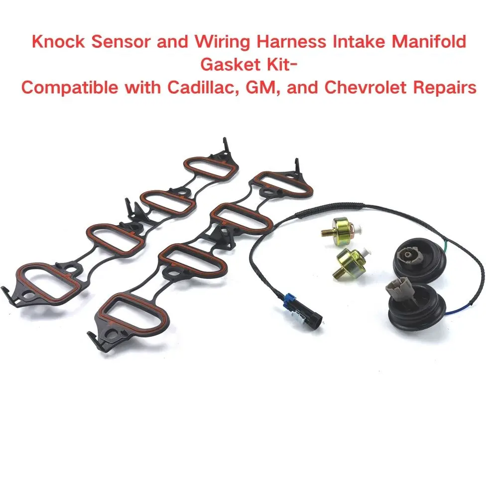 Knock Sensor Kit Wiring Harness Intake Manifold Gasket Kit For GM LS1 LQ4 LQ9 6.0 5.3 5.7 Engine Replaces 12601822 12589867