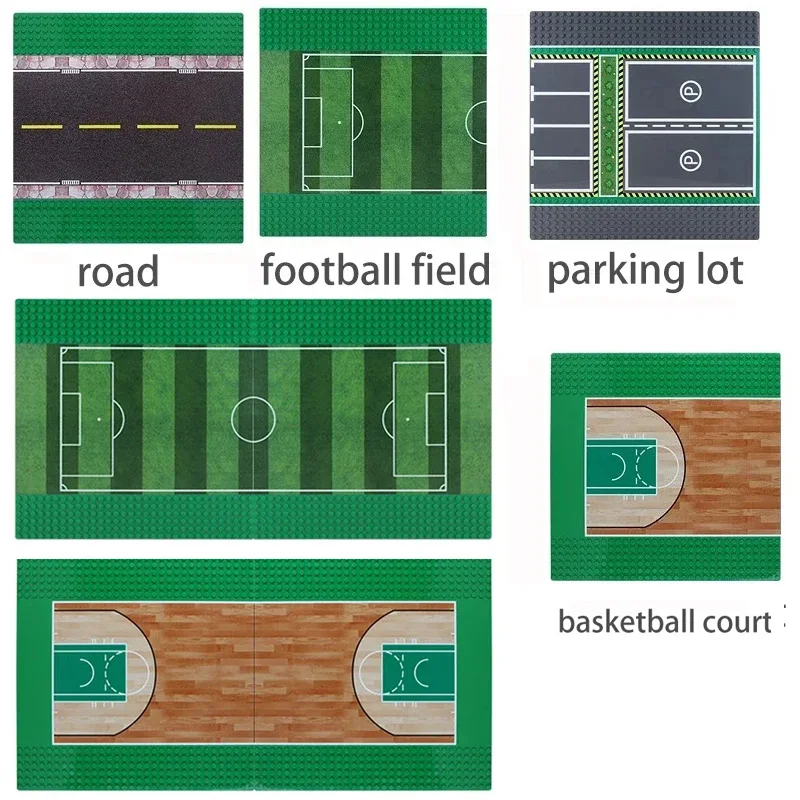 

Street View Road Base Plate Building Blocks Parts 32*32 Dots Plats Parking Lot/Basketball Court/football Field Small Bricks Toys