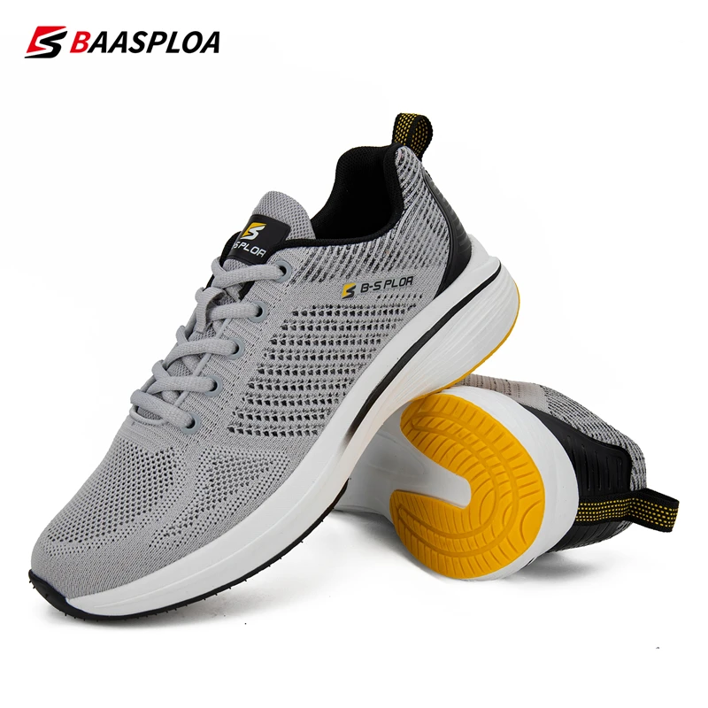 Baasploa 2023 New Man\'s Running Shoes Brand Designer Sneakers Breathable Male Walking Shoes Lightweight Shoe Training Tenis