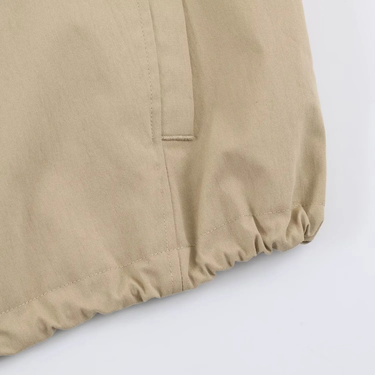 BSAY 2026 Herbst Damen Jacke mit abnehmbarer Kapuze, Revers, Reißverschluss, Kordelzug am Saum, kariertem Futter, lockerem Schnitt, langen Ärmeln, Business-Casual-Oberbekleidung – Detail 5