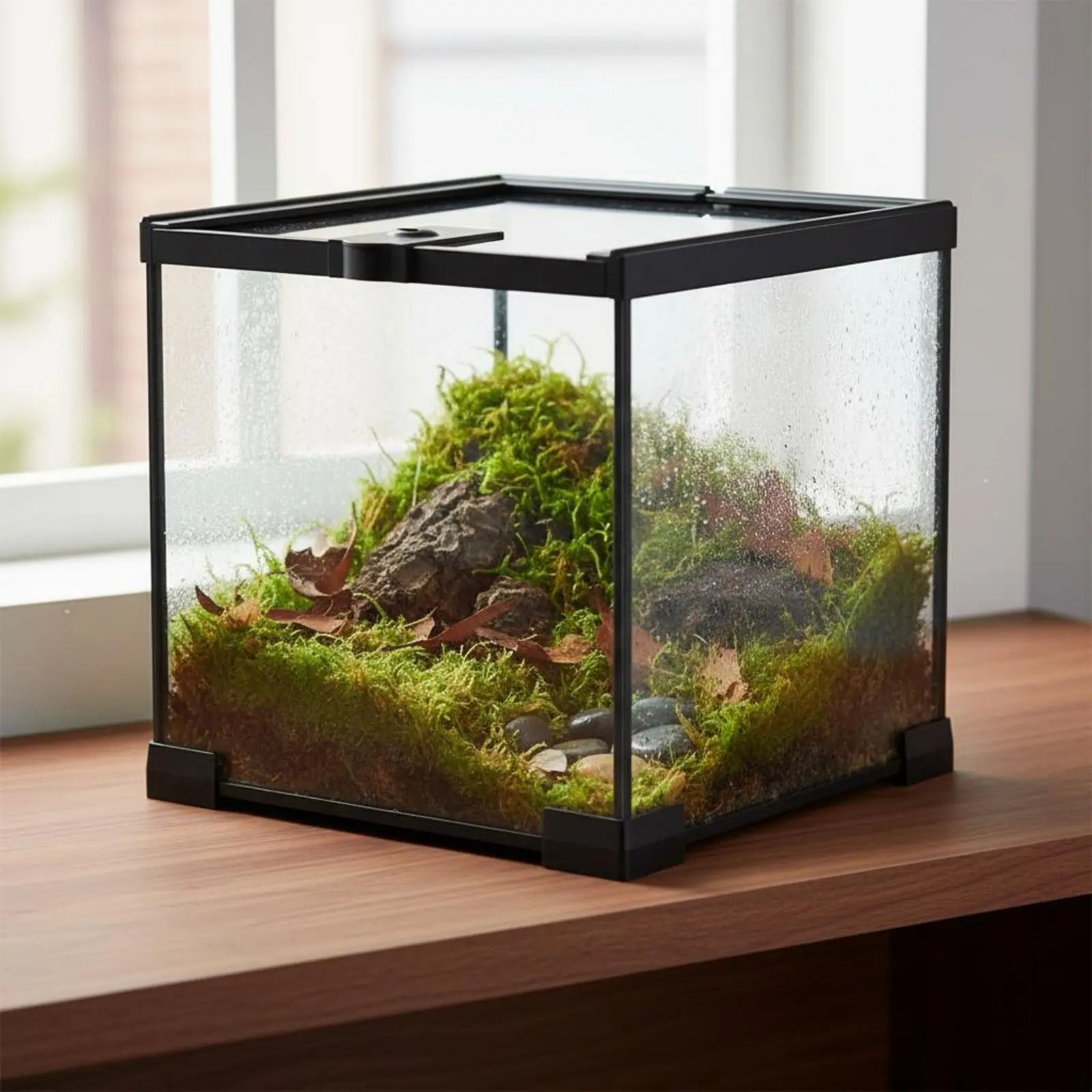 Stackable Amphibian Enclosure Secure Lock Reptile Habitat Panoramic Amphibian Enclosure Sturdy Construction Stackable Glass