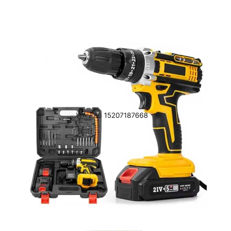 Wmwmnu for Manufacturer Supplied 21V Cordless Drill Power Tool Kit High Powered Magnetic Drill Impact for Multi Functional