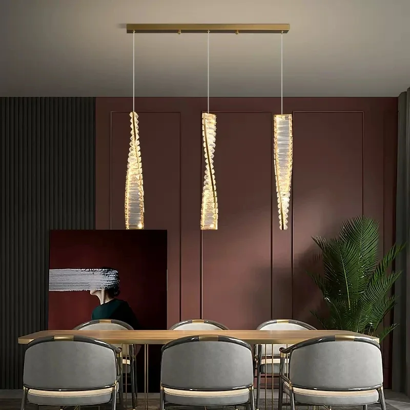 Imagem -05 - Lustre Led Moderno para Quarto Pequeno Cristal Iluminação Interior Preto Dourado Luz Suspensa para Cabeceira Cozinha Ilha Sala de Jantar Luxo