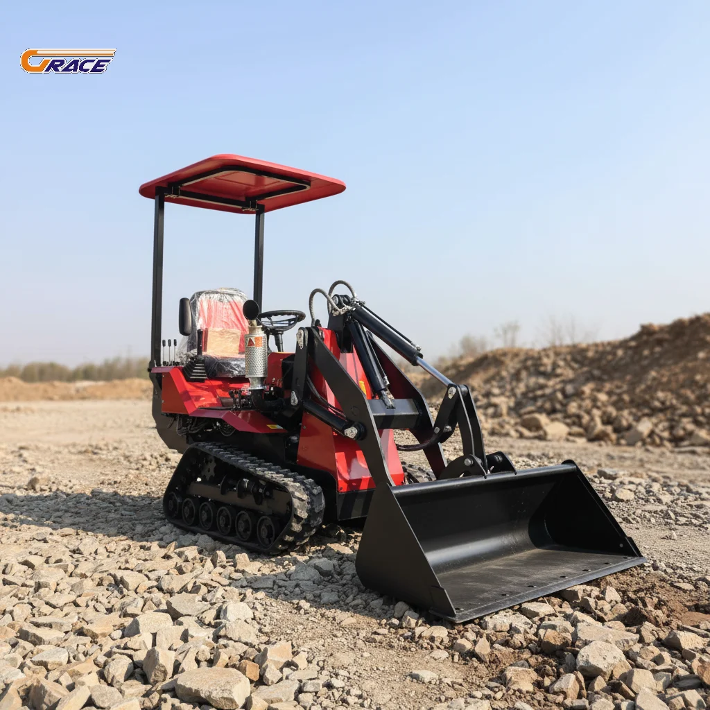 Customize Durable agricultural tractor with ditching rotary tiller excavator and bulldozer attachment
