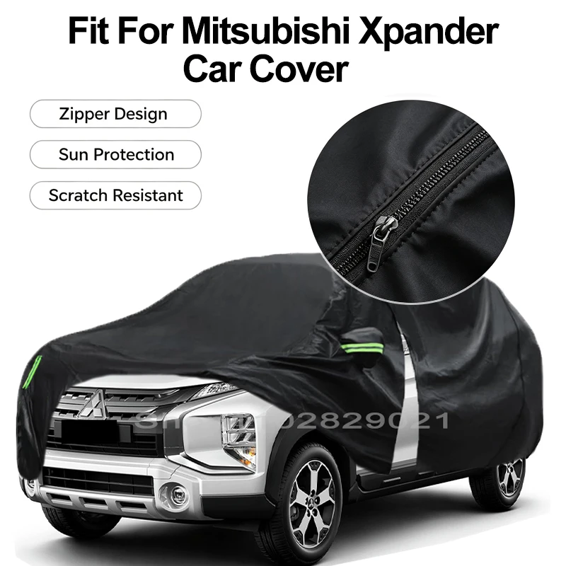 Zipper Door Waterproof Car Cover For Mitsubishi Xpander Windproof Dustproof UV Protection All Weather Auto Protector