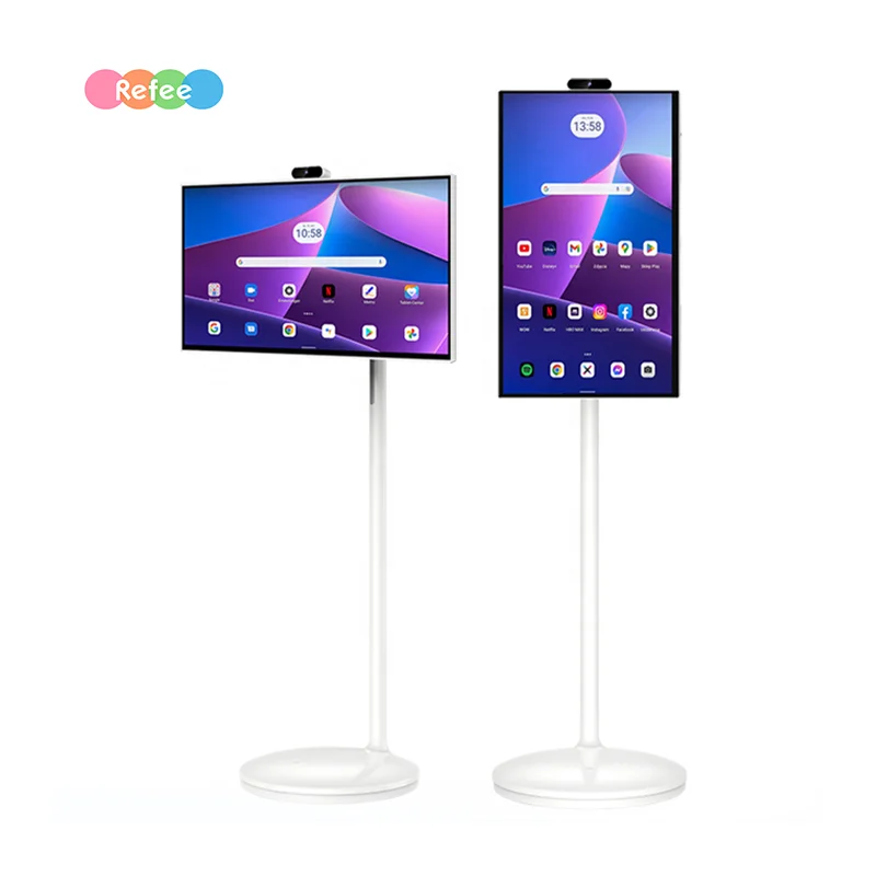 21.5/24/27/32 Inch Wireless Smart Portable TV Android Monitor with Built-in 10H Battery Life Touch Screen Refee LCD Display