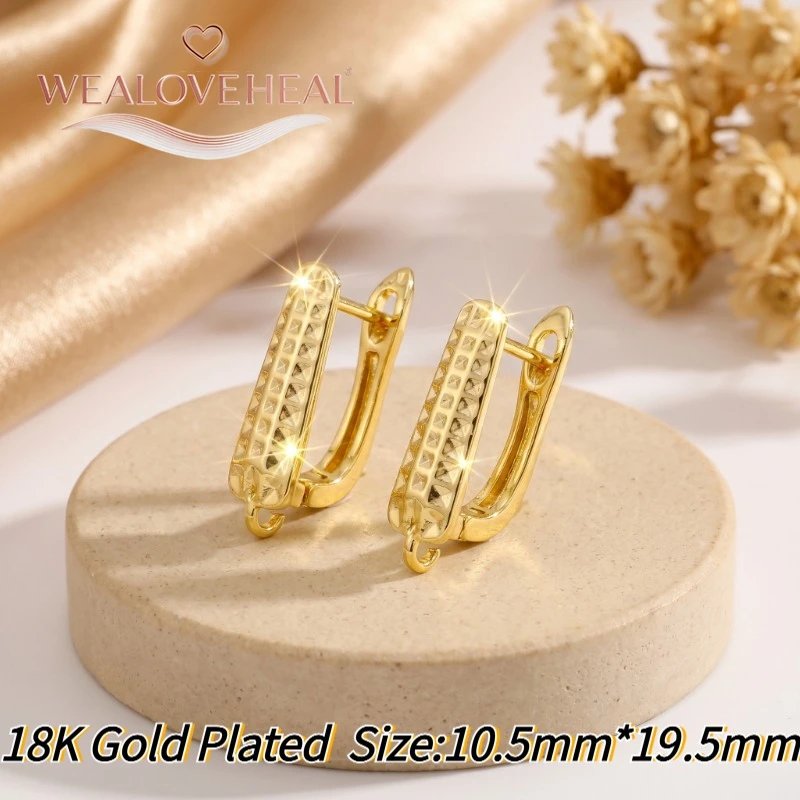 schmuckherstellung zubehör，6 verschiedene Leverback-Ohrringverschlüsse, 18K Gold/Rhodium plattiertes Messing, mit Zirkonia besetzt, Infinity-Ohrringhaken für DIY-Schmuckherstellung – Detail 19