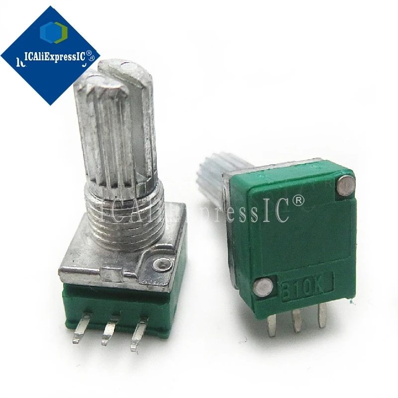 5pcs/lot RK097N B1K B5K B10K B20K B50K B100K B500K B250K B5K with a switch audio 3pin shaft 15mm amplifier sealing potentiometer