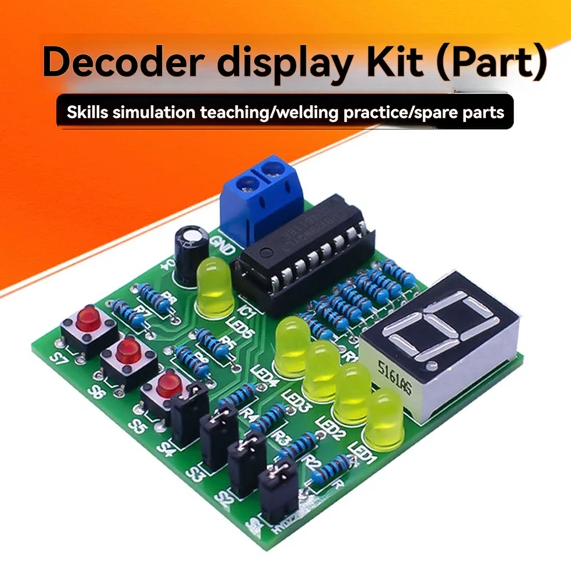 Decoding Display Electronic Manufacturing Loose Parts Training And Teaching Kit DIY Welding Matching Skills Simulation