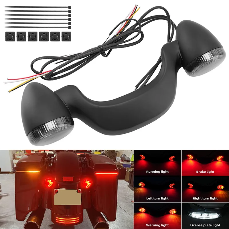 

Motorcycle LED Rear Turn Signal Brake Light Bar Lamp For Harley Touring Street Road Glide CVO Custom FLTRX FLHX FLTRU 2010-2023