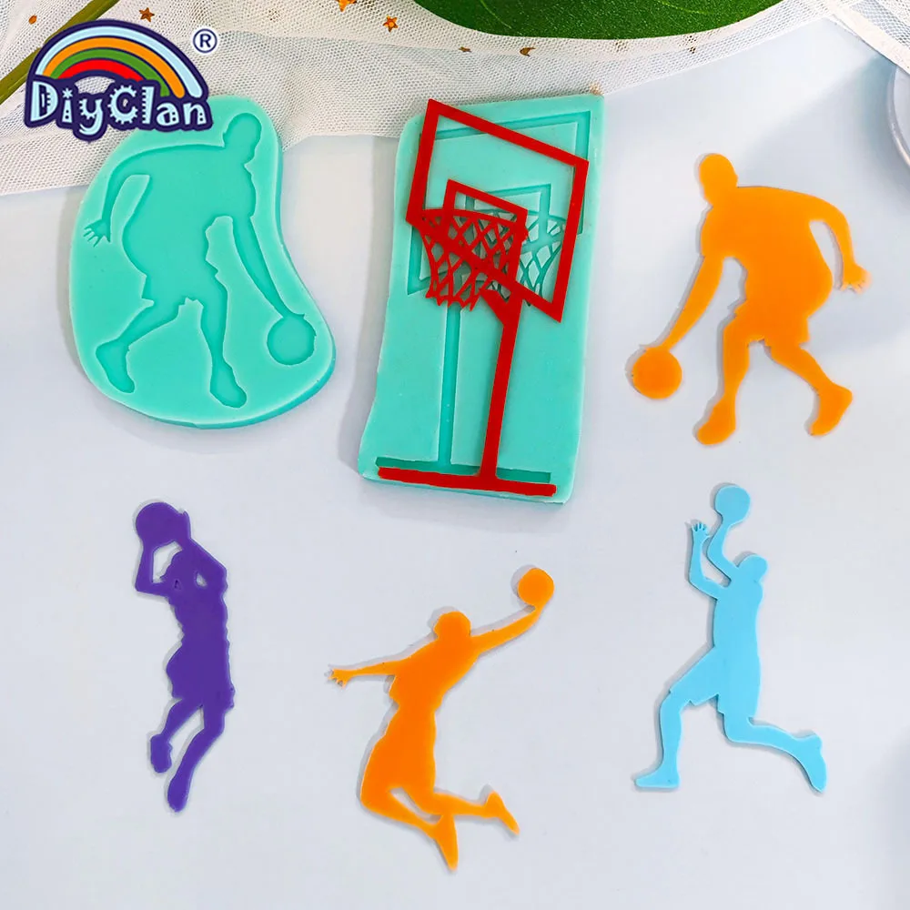 Sports Series Cake Decoration Silicone Mold Baseball Football Basketball Cake Chocolate Sugar Crafts Kitchen Baking Tools