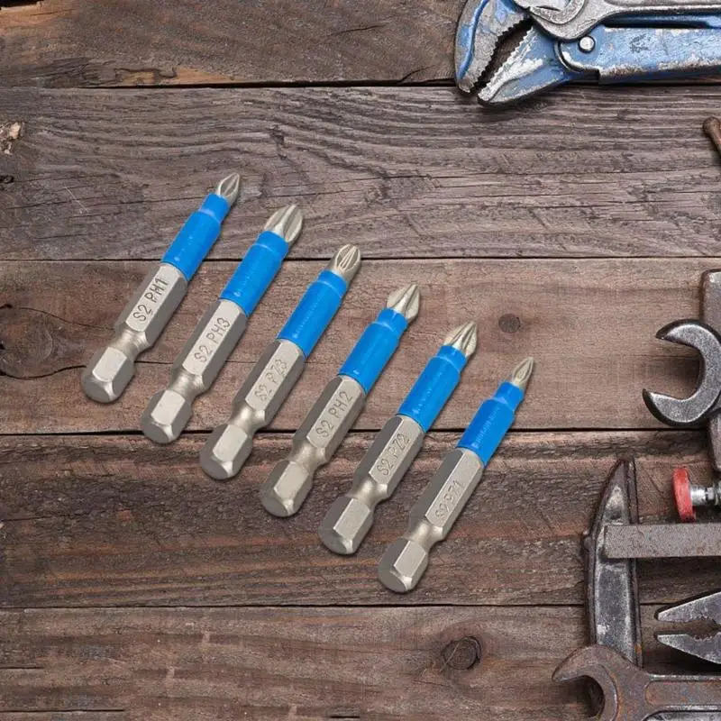H58C Impact Crossed Bit Antislip Long Screwdriver Bit Set Shank Crossed