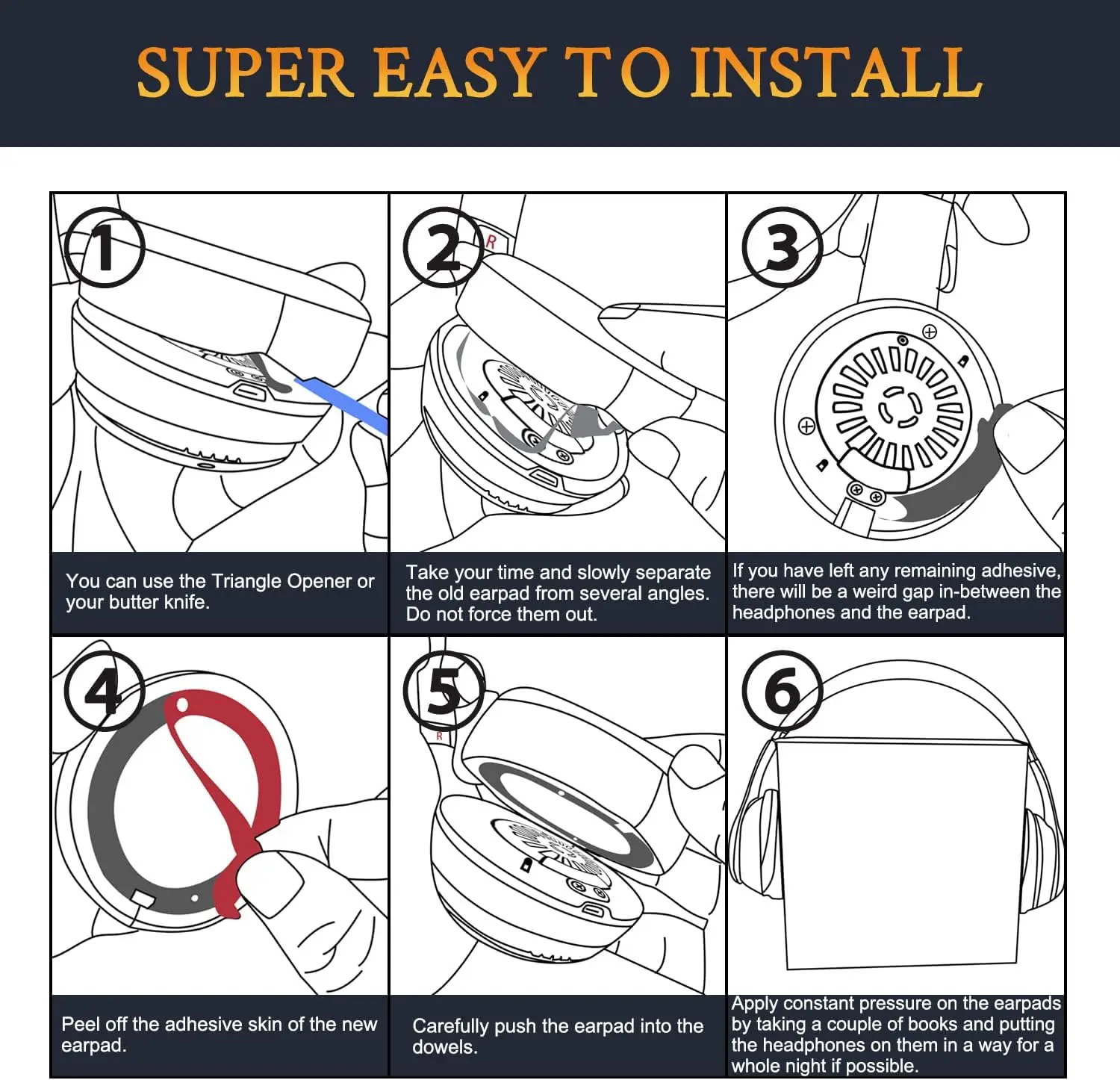 Poduszki nauszne Beats Solo 2 do bezprzewodowych słuchawek dousznych Beats Solo 2 i Solo 3, poduszki nauszne Solo2 Solo3 z miękkimi