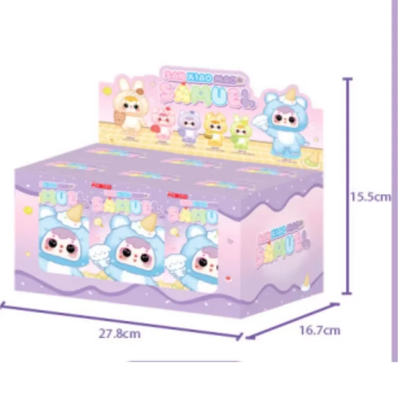 New Genuine Three Little Fluffies Hugging Ice Cream Series Blind Box Surprise Soft Stuffed Animal Ornament Mystery Girls Toys