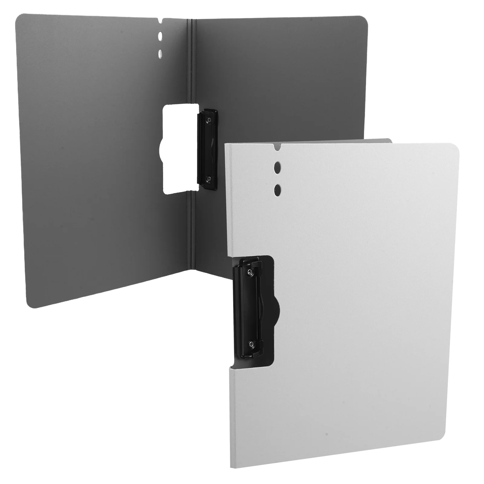 2PCS A4 File Folder with Metal Side Clip - Waterproof & Dustproof PP Foam Document Holder, Strong Clamp Multi-Purpose Organizer