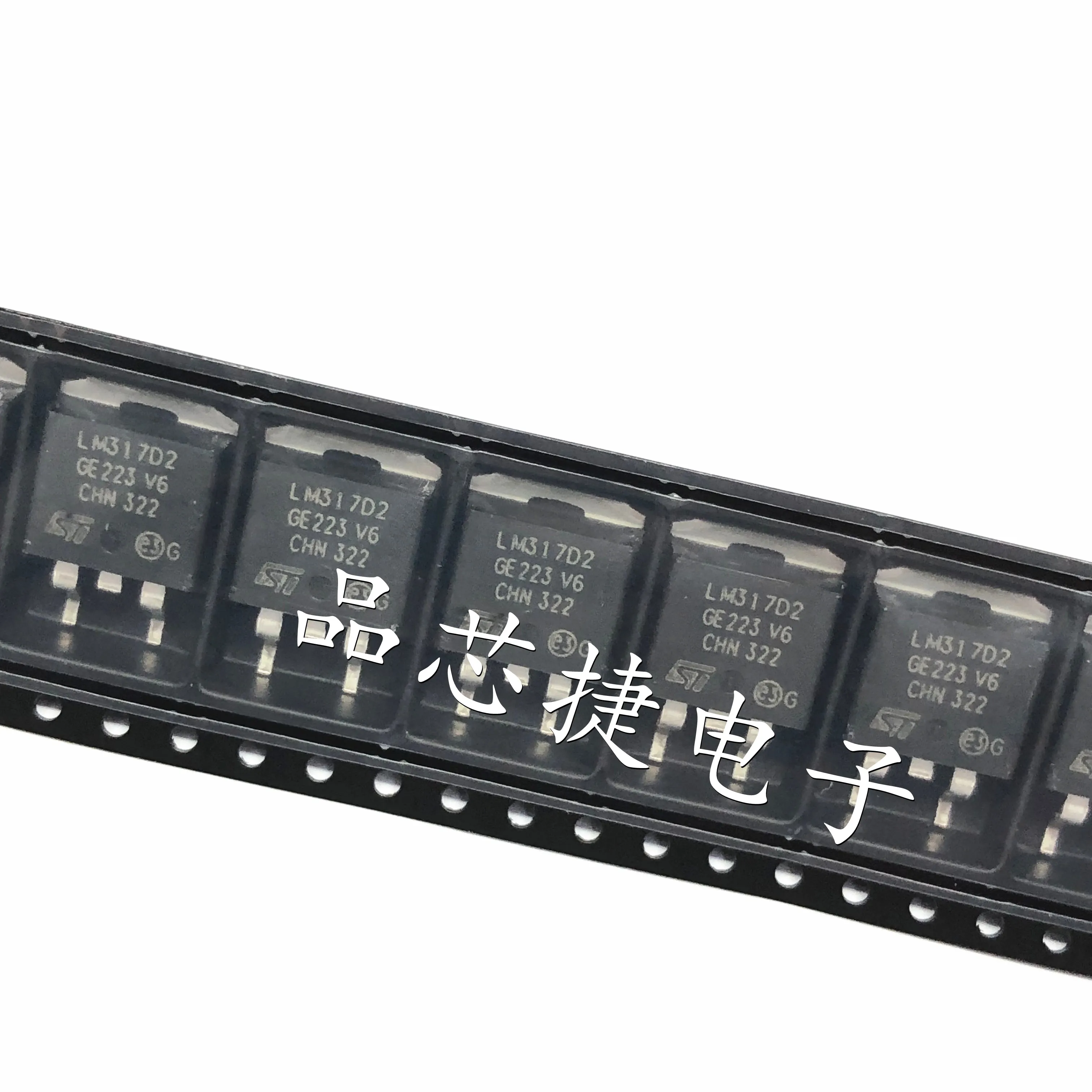 Regulador de voltaje ajustable, dispositivo de marcado de LM317D2T-TR, LM317D2T D2PAK (TO-263), LM317, 1,2 V a 37V, 10 unidades por lote