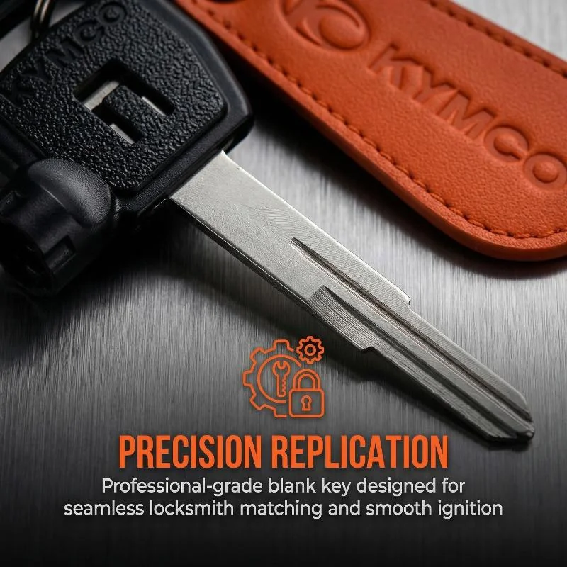 Uncut Blank Key for KYMCO Scooter Magnet AntiTheft Lock CT250 Durable Replacement Fits Multiple Models