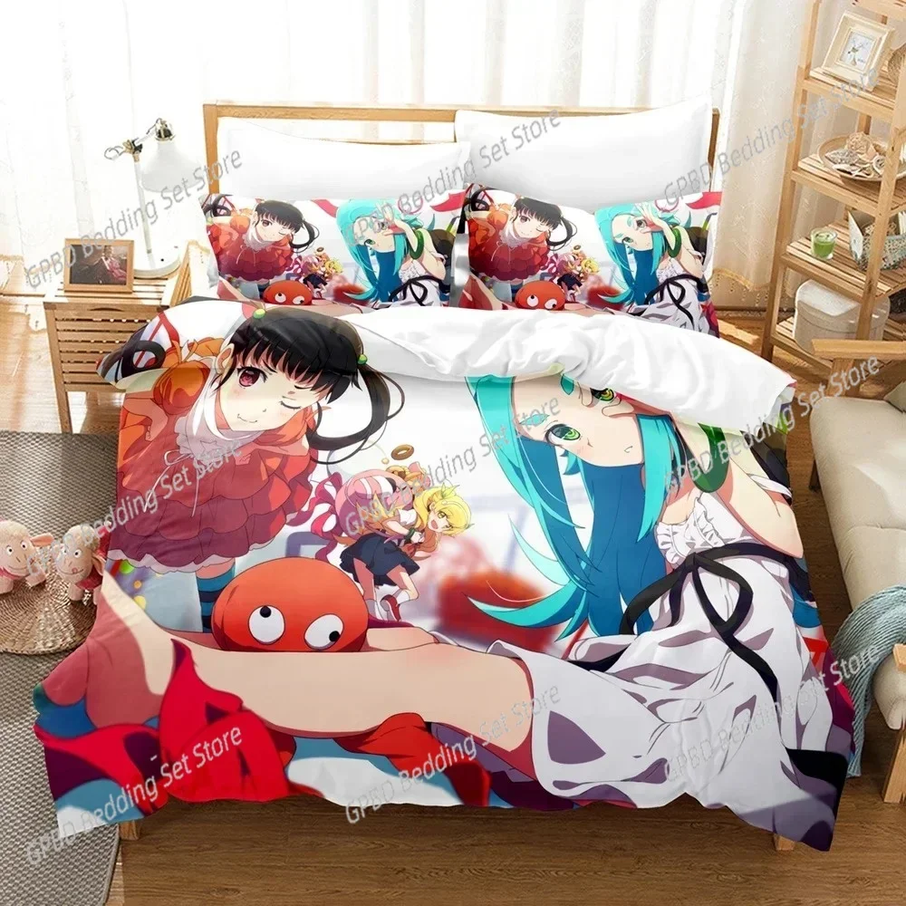 

Monogatari Series Anime Araragi Koyomi Bedding Set Boys Girls Twin Queen Size Duvet Cover Pillowcase Bed Boys Adult Fashion