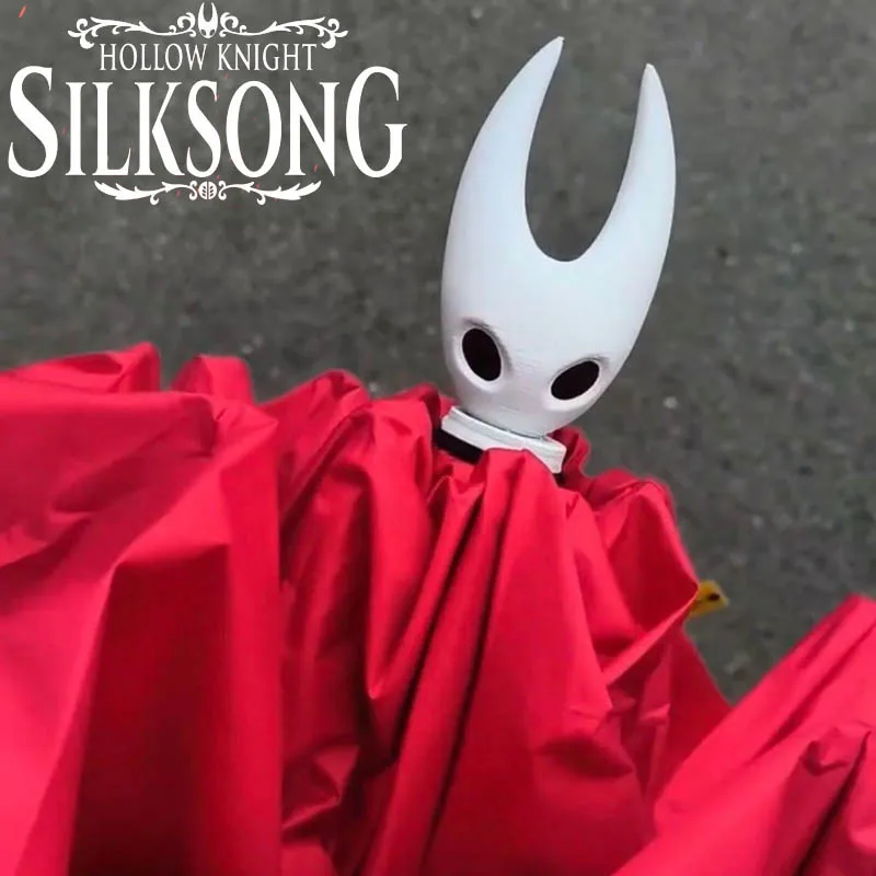 Game Hollow Knight Silksong Hornet Cosplay Umbrella Red Folding Umbra Portable Kawaii Durable Waterproof Sunshade Accessory Prop