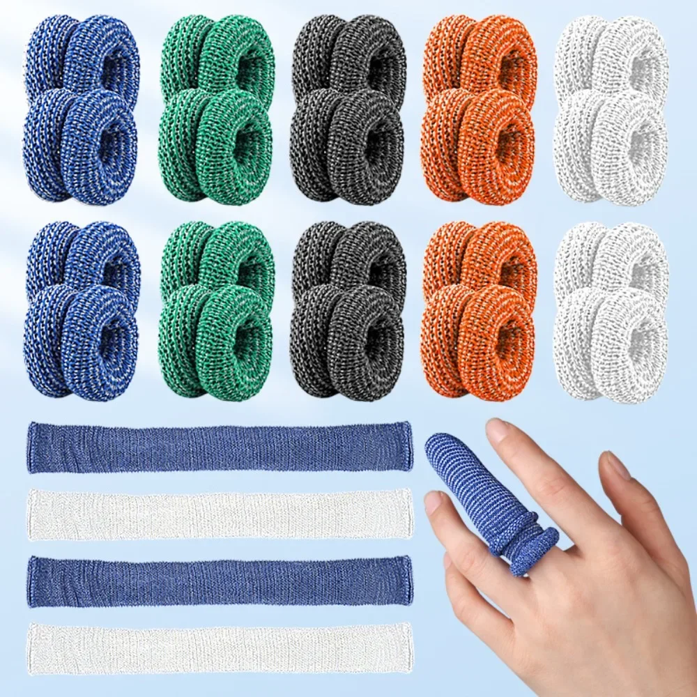 

10PCS Disposable Cotton Finger Cots New Protectors Multicolor Finger Covers Breathable Non-slip Sports Safety Work Yoga stretch