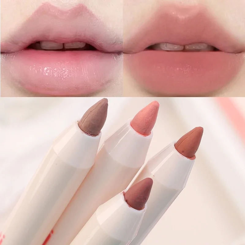 Lábios 3D Contorno Lipliner Caneta, Batom Fosco Vermelho Rosa Nu, Impermeável Durável, Névoa Natural, Maquiagem Sexy Lip, Lápis Cosmético