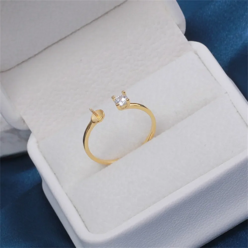 Solid S925 Sterling Silver Pearl Ring Settings Findings & Accessories  for Jewelry Making Bulk Wholesale Craft Supplies No Pearl