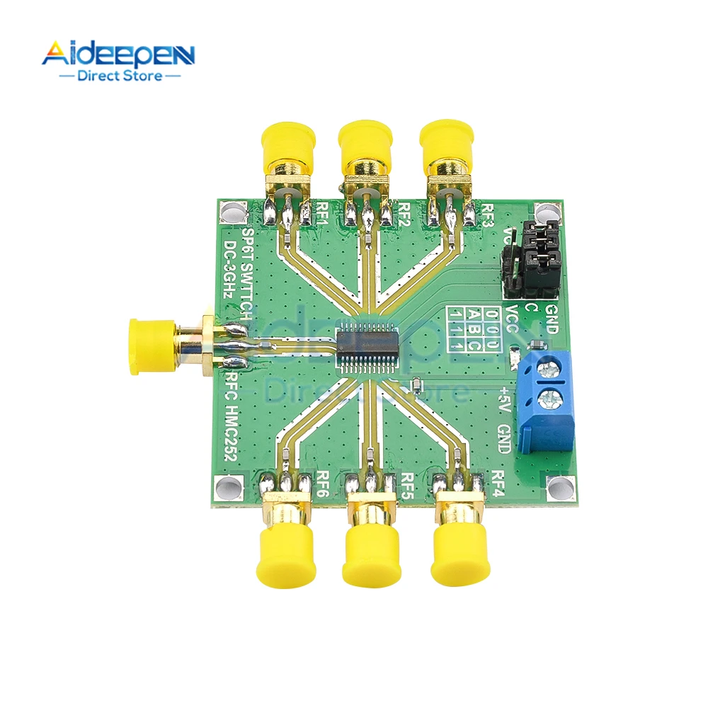 Nieodblaskowy moduł przełącznika RF Moduł przełącznika RF Jednobiegunowy 6-rzutowy nieodblaskowy element elektroniczny HMC252 DC-3 GHz