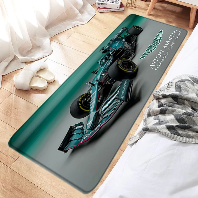 Bedside Mat Aston Martin Foot Carpets Entrance Doormat Formula One Rug Floor Mat Carpet Anti Slip Mat Home Kitchen Hallway Decor