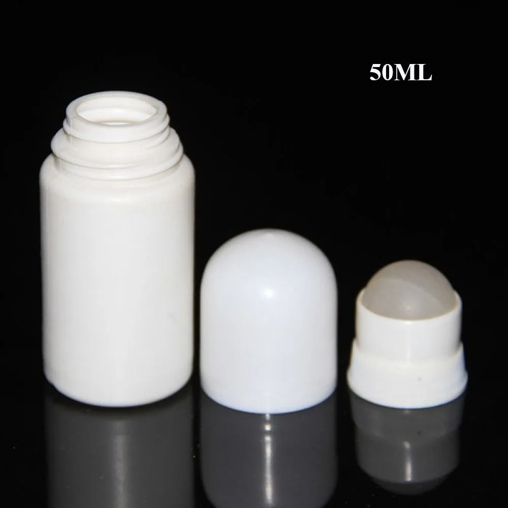 

3 Pieces 50ML Plastic Roller Bottles Empty Refillable Rollerball Bottle DIY Deodorant Essential Oils Perfume Cosmetics Container