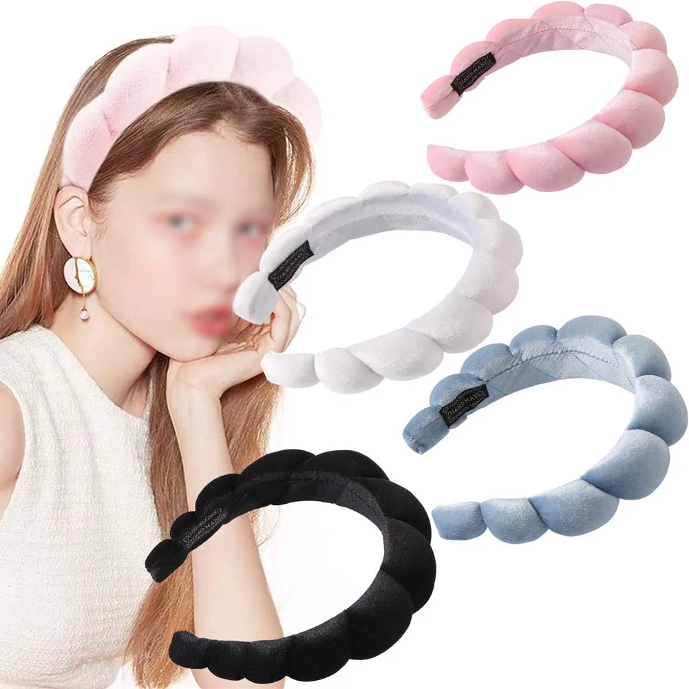 1pc Towel Headband Sponge Hairband Spa Headbands For Women Skincare Headband