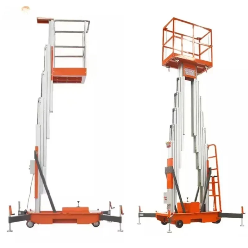 Small Aerial Mobile scissor  Man  Lift/home Cleaning Elevator Aluminum Lift/Aerial work Lift platform-Leader