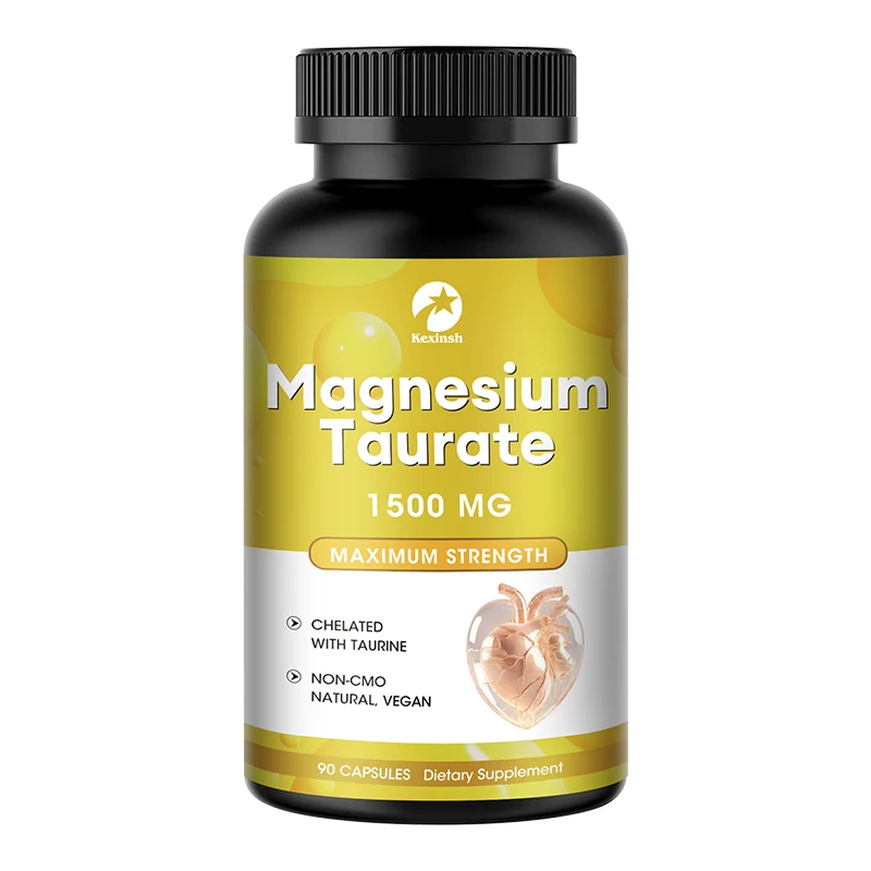 Kexinsh Magnesium Taurate Supplement for Cardiovascular Health to Boost Magnesium Levels Non-GMO, Gluten Free