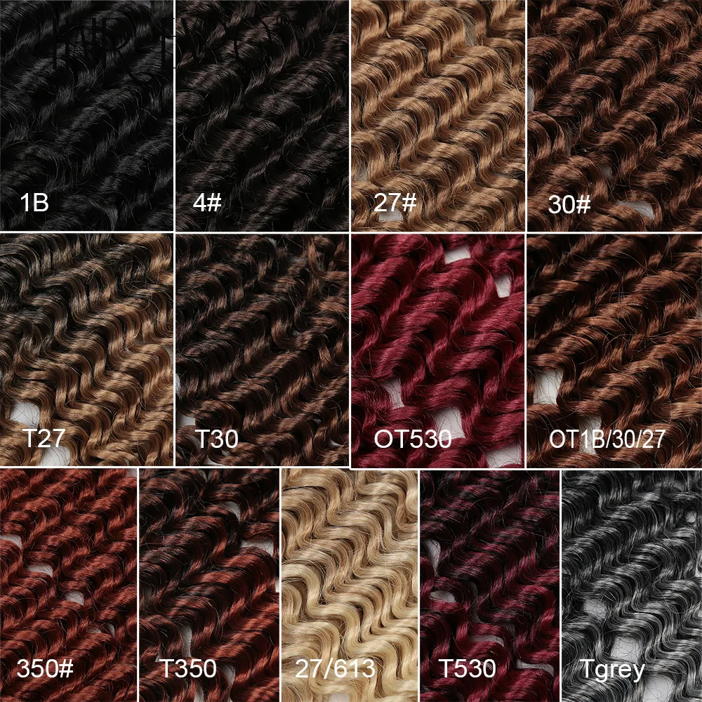 22 "Deep Wave Häkeln Haar synthetische Leidenschaft Twist Flechten Haar verlängerung Afro Locken Wasserwelle Deep Twist Zopf Haar Ozean Welle – Detail 4