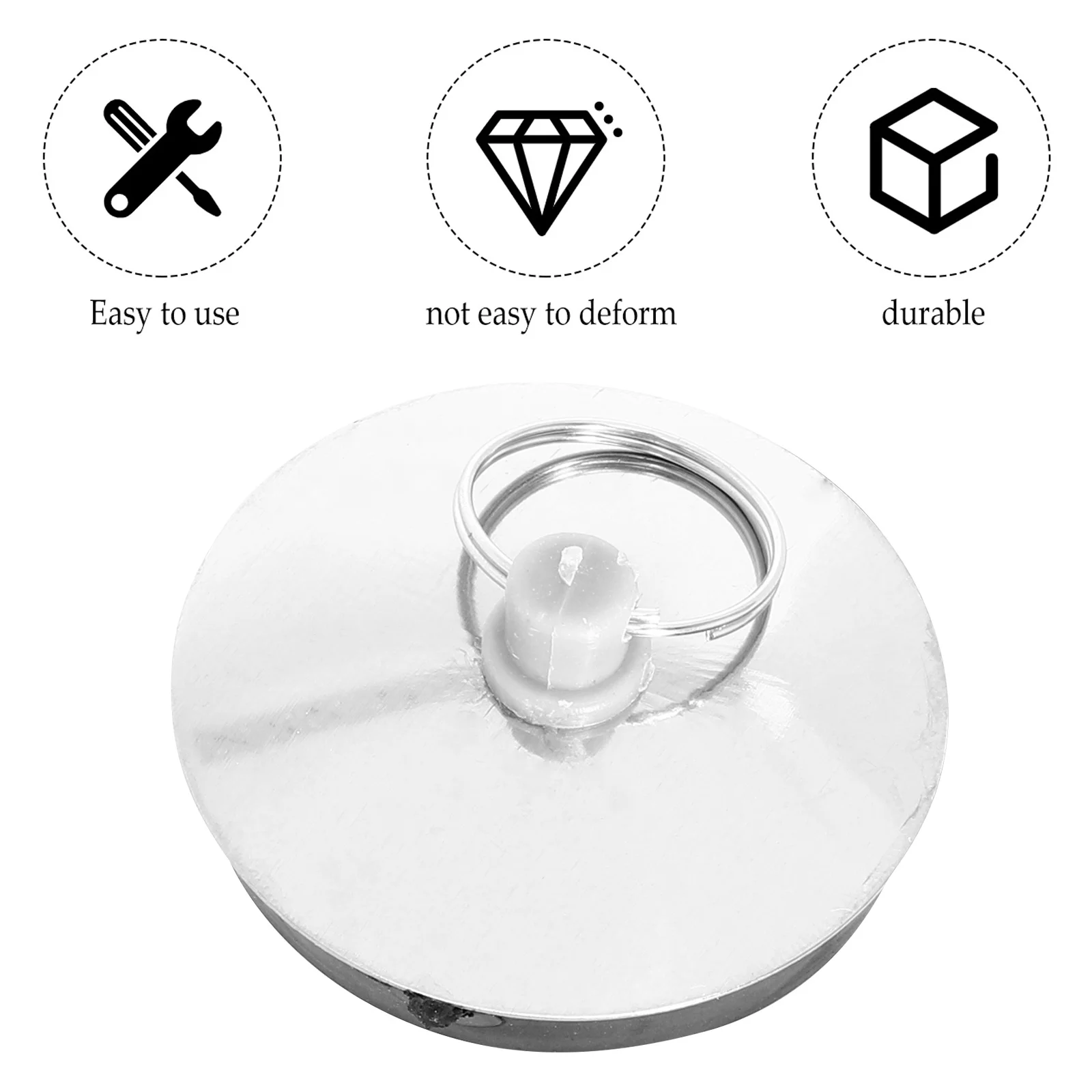 

3 Pcs Plug Drain Bath Tub Stoppers Accessories Bathtub Cover Bathroom Sink Silver